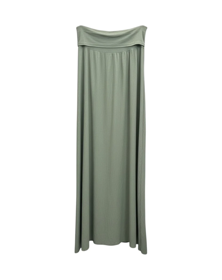 Rok Lang Viscose Groen - Afbeelding 2