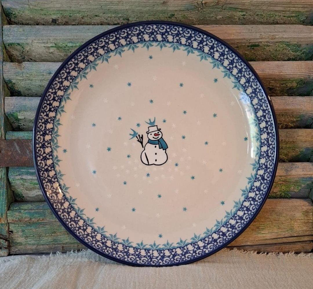 CA 257-2798x Bunzlau Bord 25.5cm Sneeuwpop - Afbeelding 2