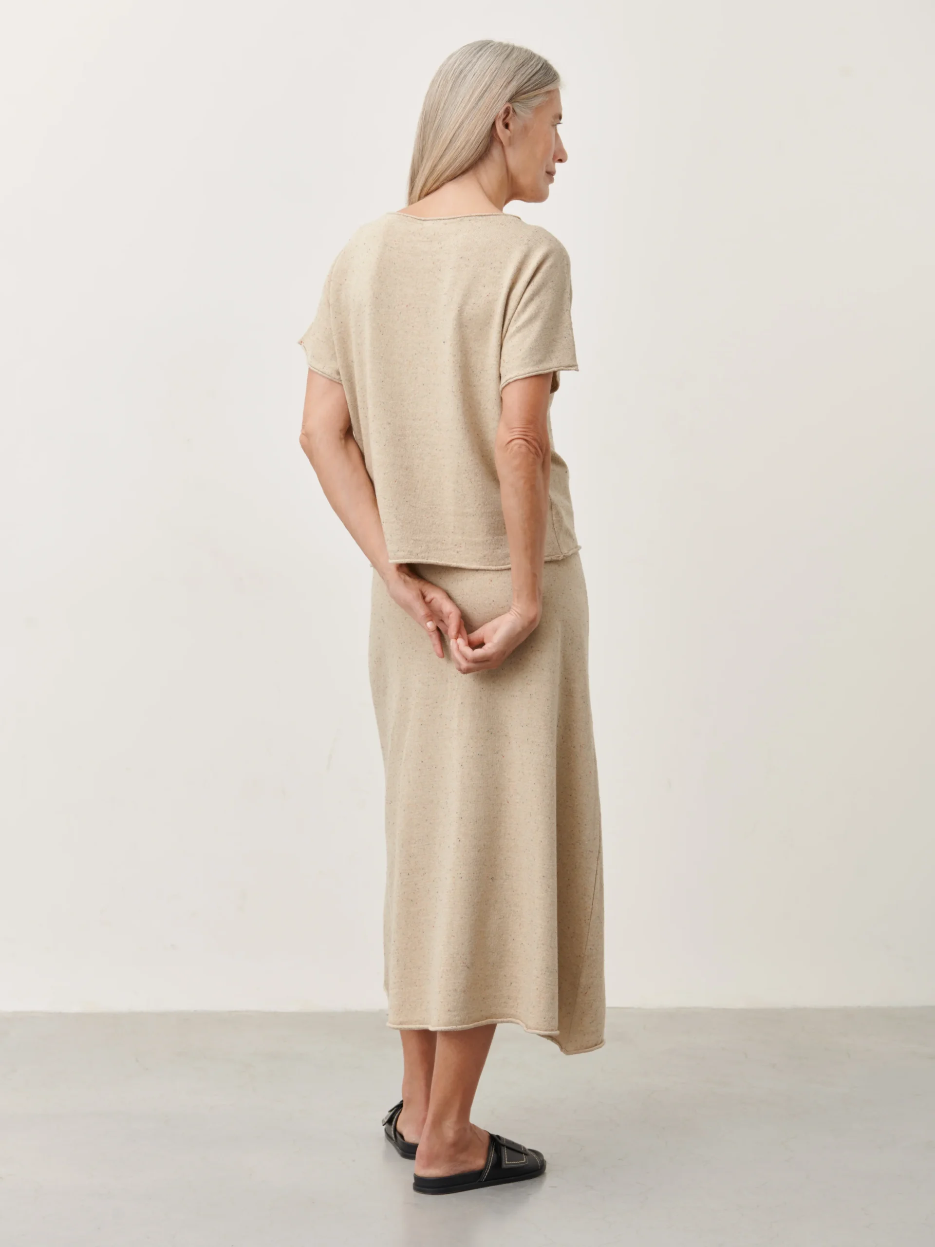 Jane Lushka Skirt Holli Beige Melange - Afbeelding 4