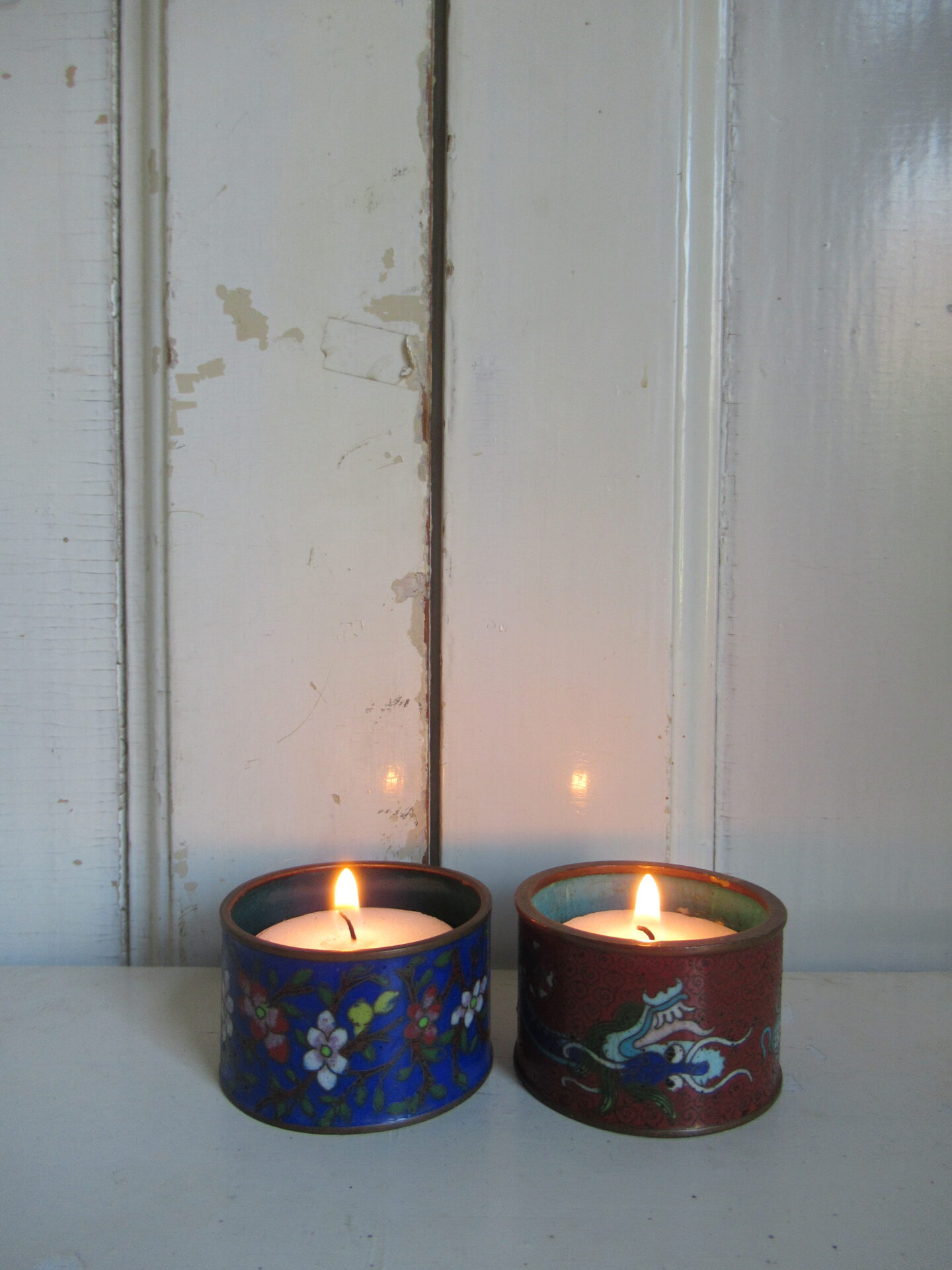 2 oude servetringen, cloisonné - Afbeelding 2