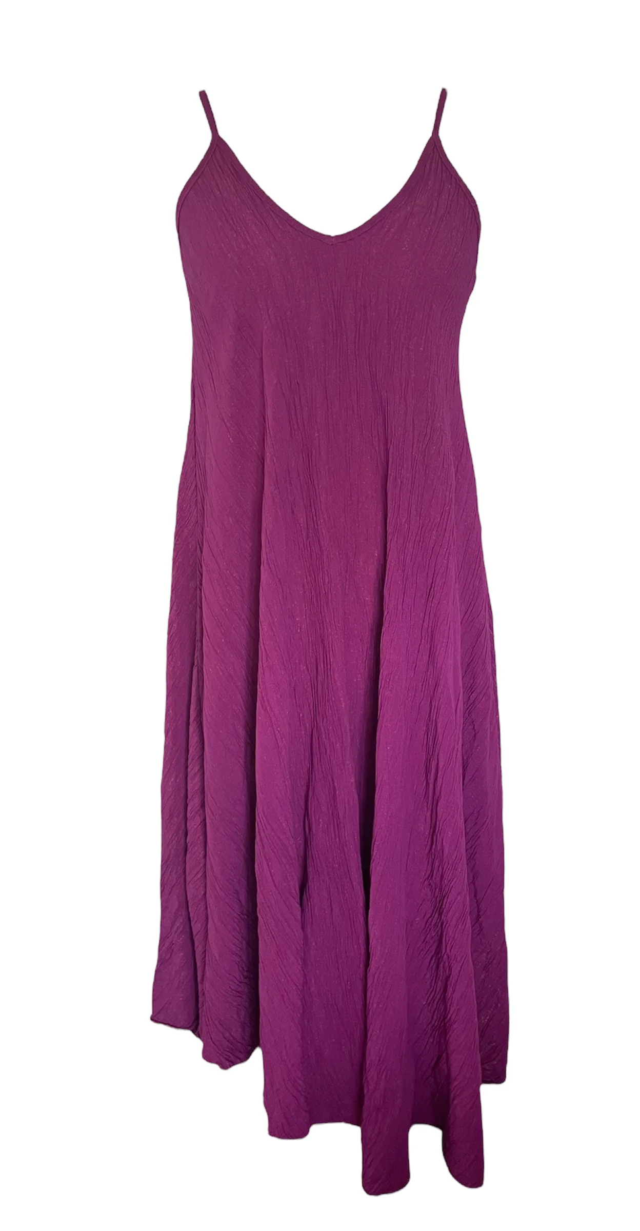 Jurk Maxi Shimmer & Shine Asymmetrisch Fuchsia - Afbeelding 2