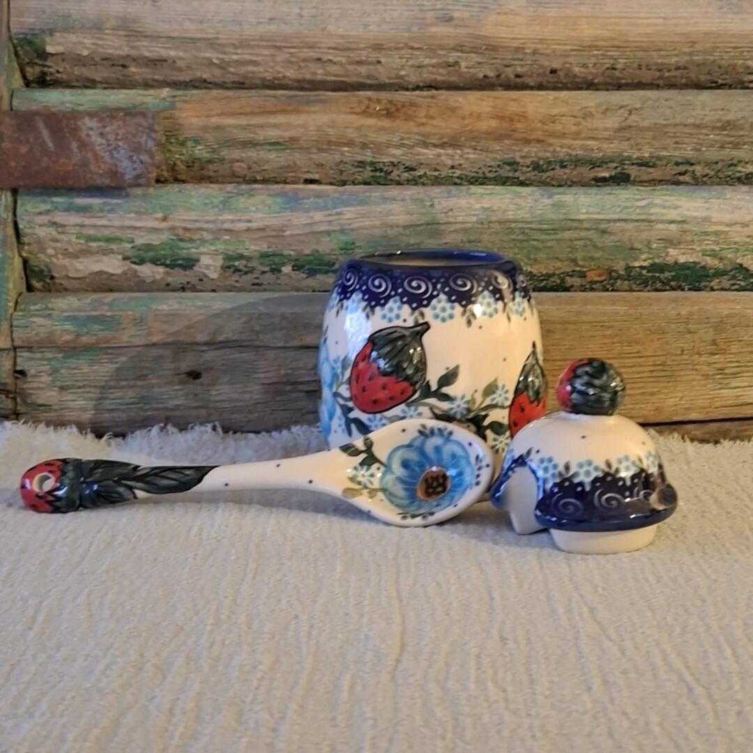 ANDY UNIKAT Marmalade-, Suikerpot3 met keramiek lepel - Afbeelding 3