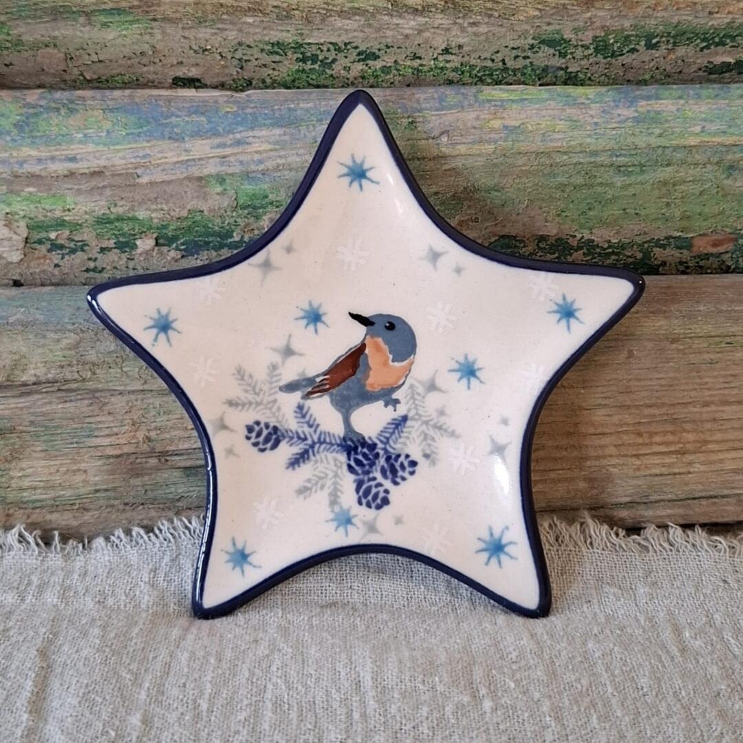 CA G57-3272x Bunzlau Stervormig Schaaltje 10cm BlueBird by Karolina Sliwinska - Afbeelding 2