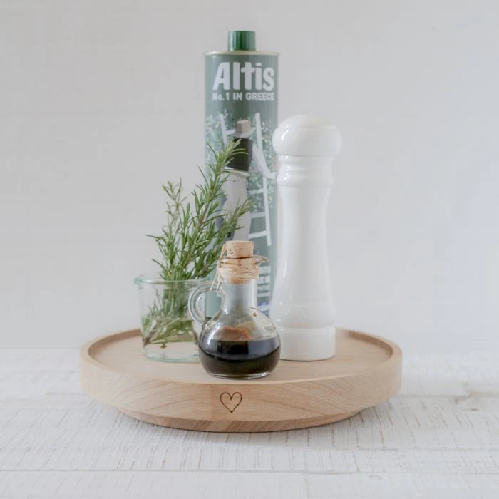 Draaiplateau eikenhout 28cm - Afbeelding 3