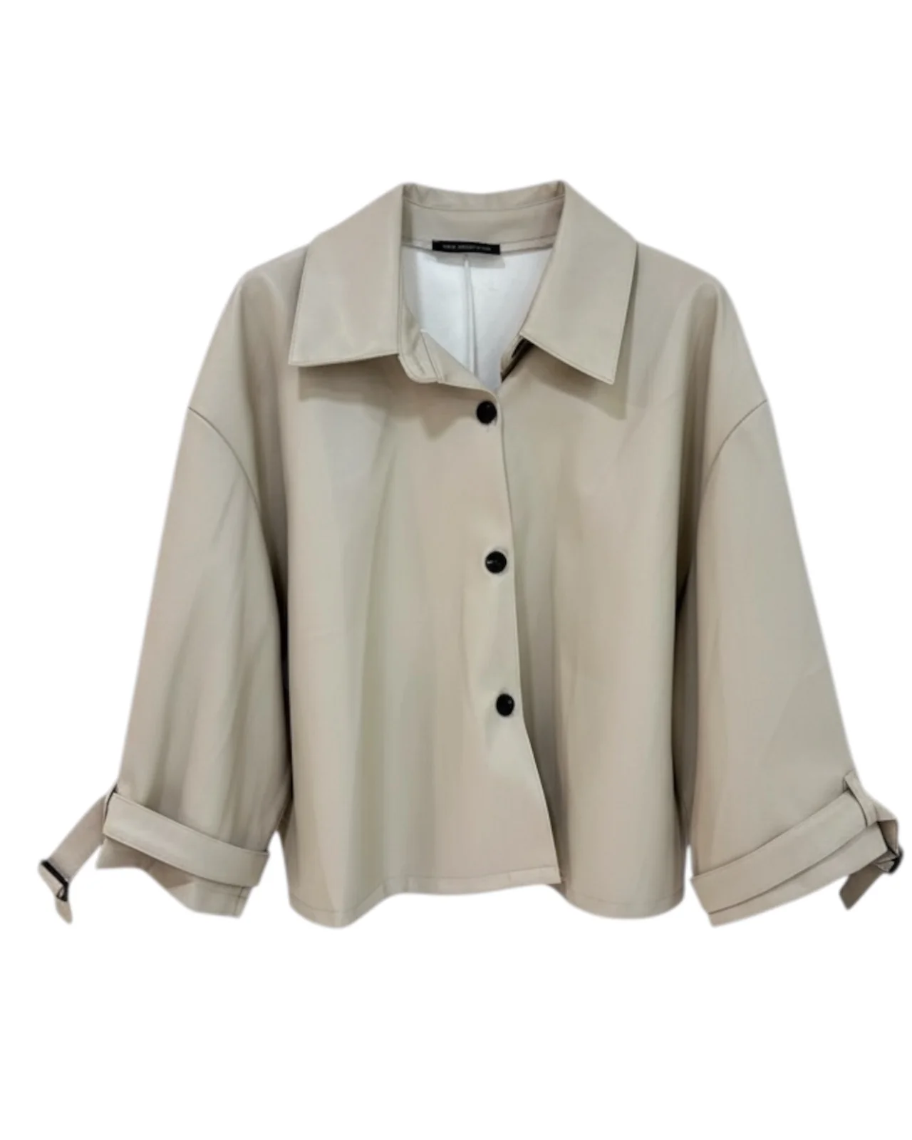 Oversized PU Jack Beige - Afbeelding 2