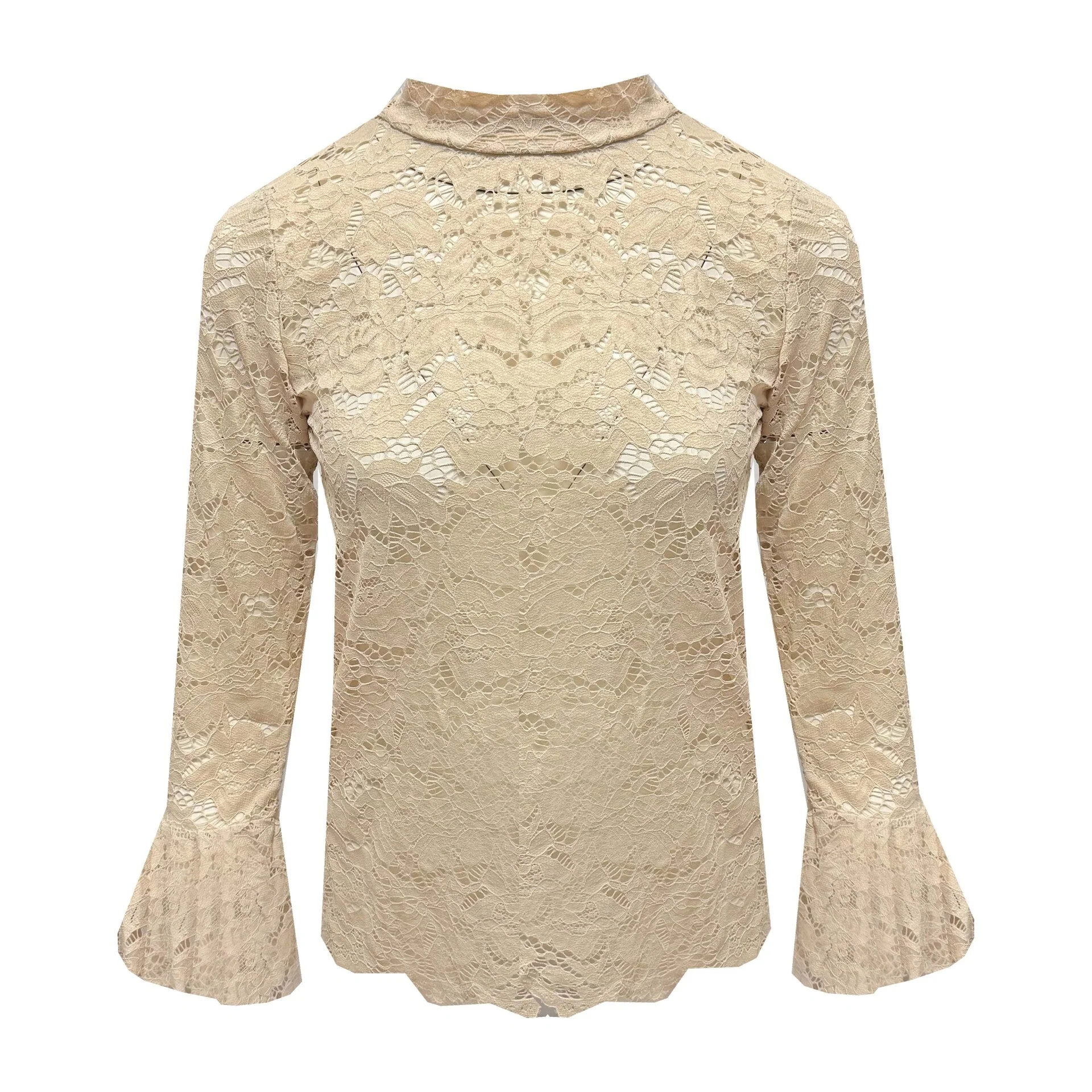 Top Kant Volant Lange Mouw Diverse Kleuren - Afbeelding 2