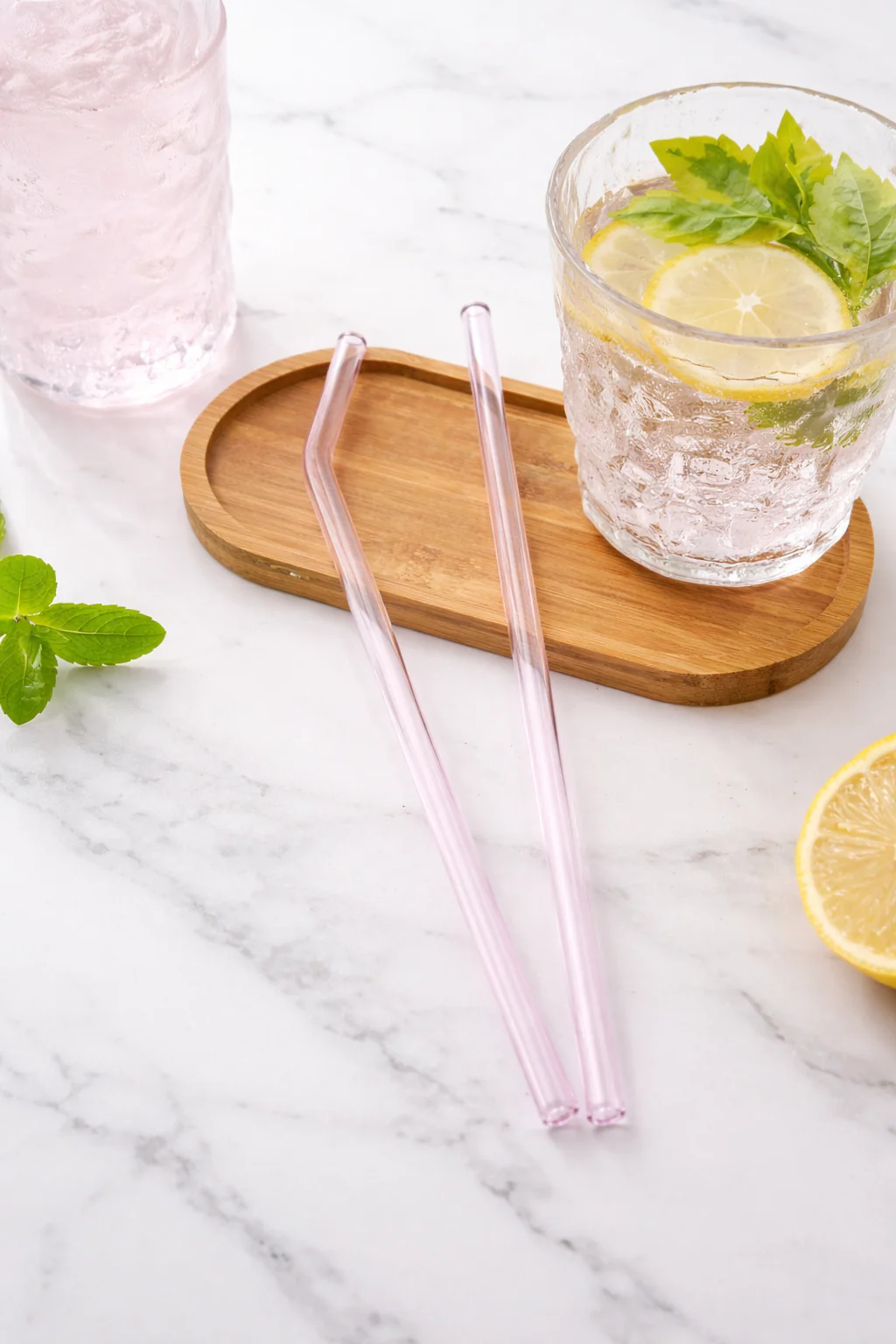 Stijlvolle glazen rietjes - 20cm - Afbeelding 2