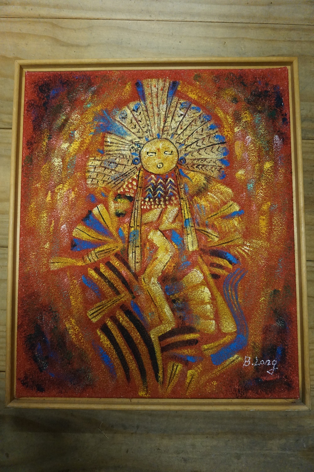 Abstract schilderij B. Long - Afbeelding 3