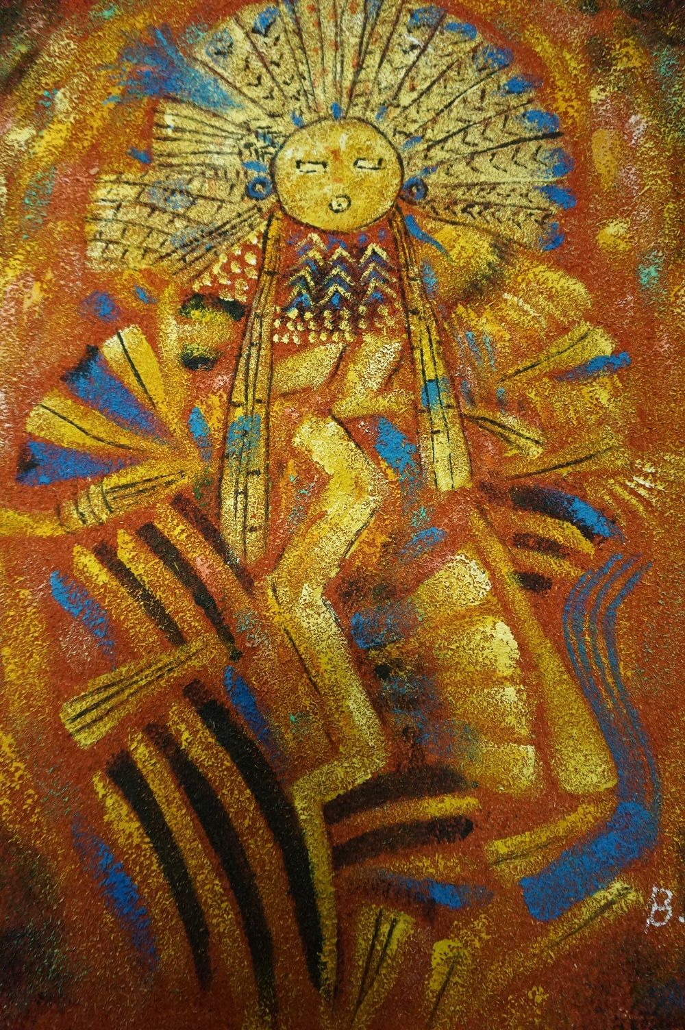 Abstract schilderij B. Long - Afbeelding 2