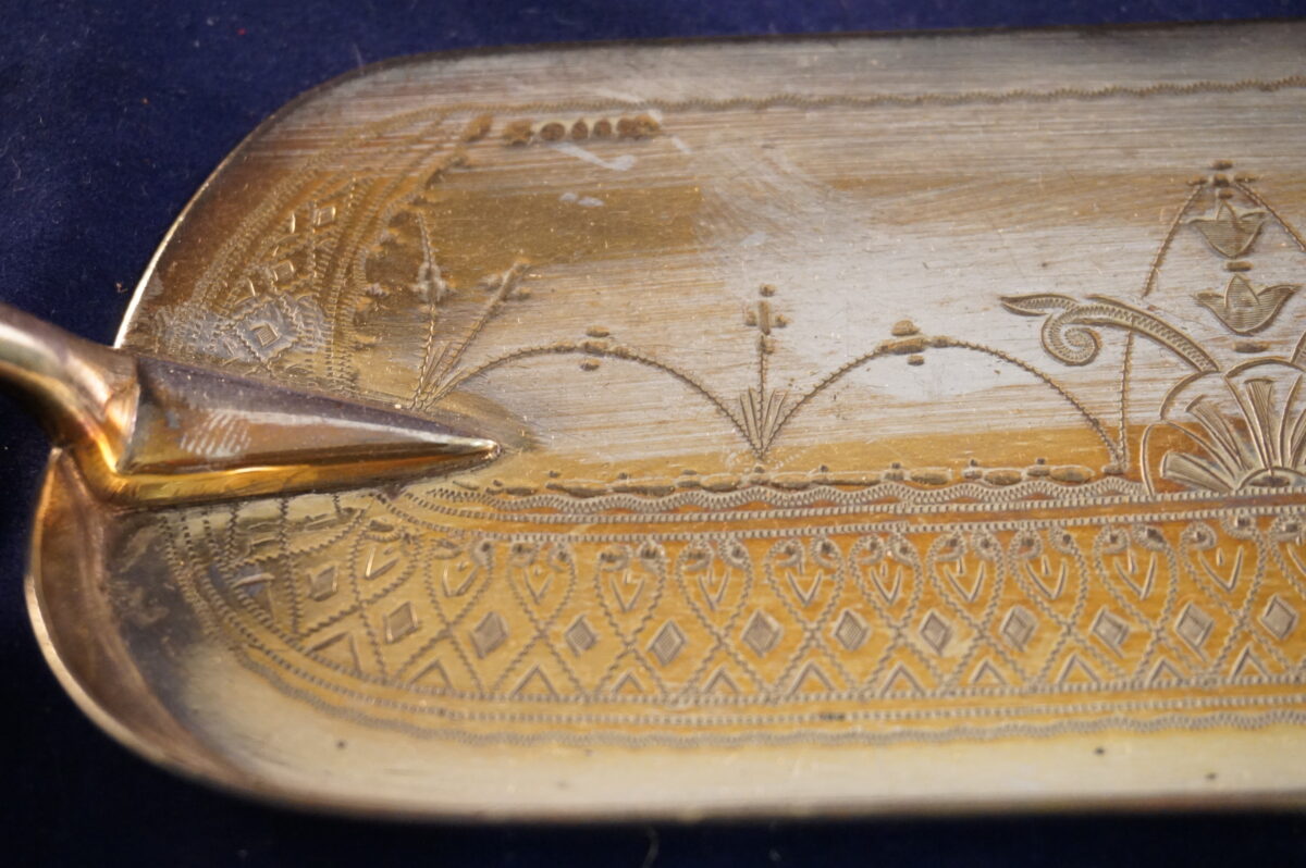 Antieke verzilverde schep met kunststof handvat - Afbeelding 4