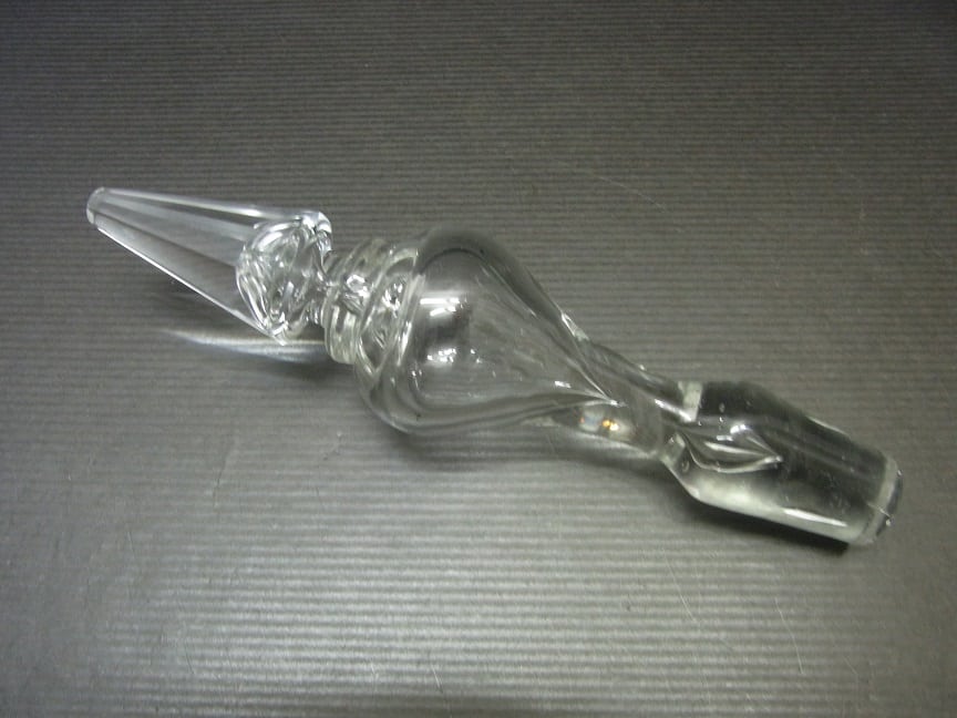 Antiek kristal geslepen glazen karaf - Afbeelding 4