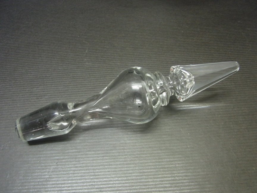 Antiek kristal geslepen glazen karaf - Afbeelding 5