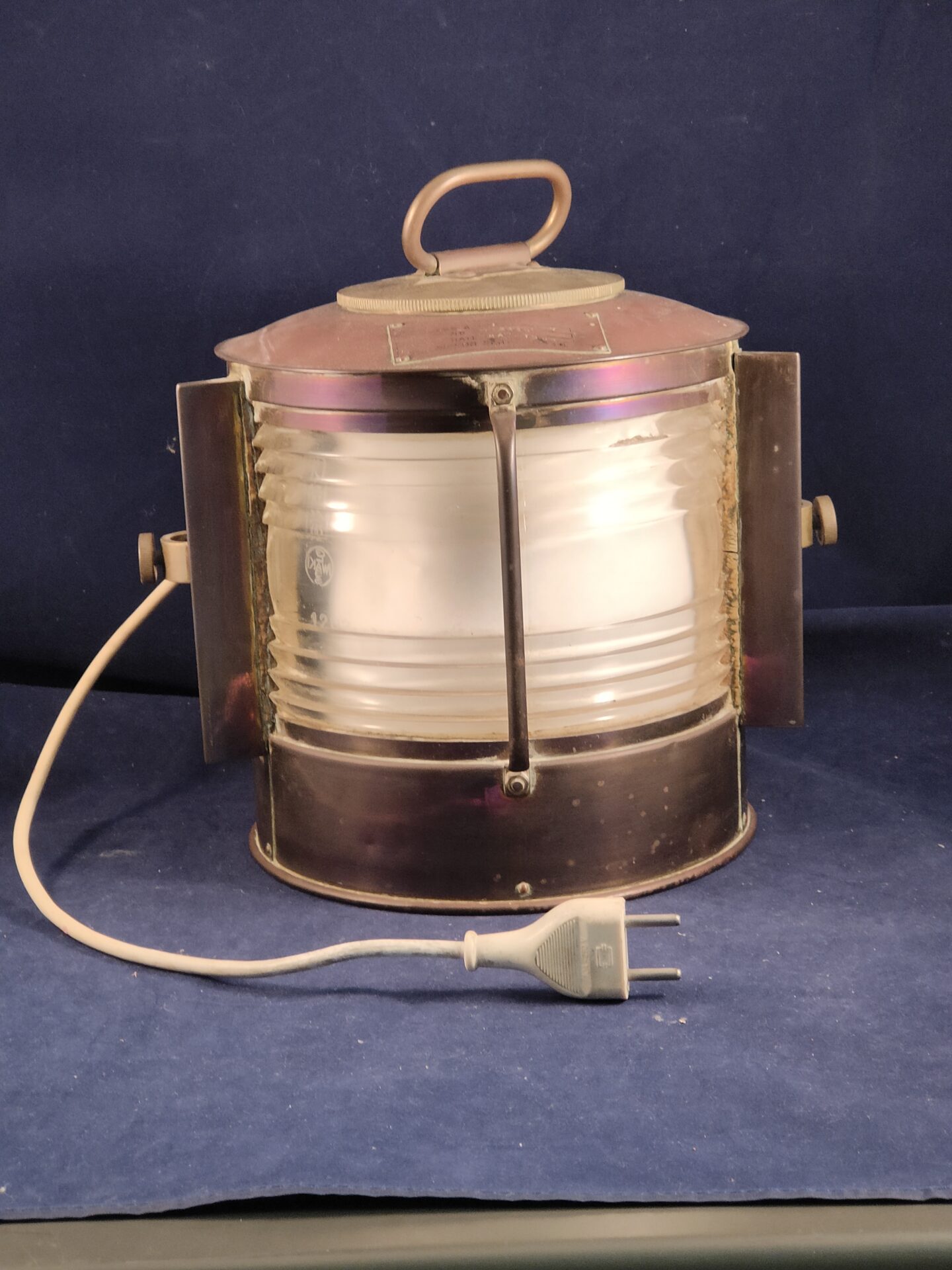 Antieke koperen scheepslamp stuurboordlamp - Afbeelding 2