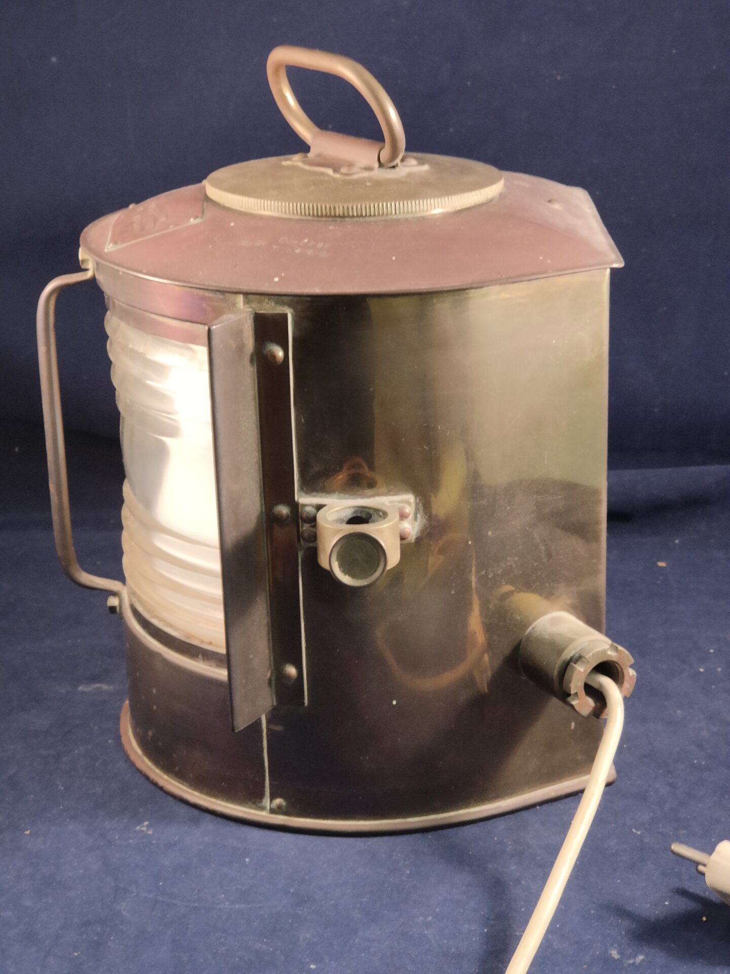 Antieke koperen scheepslamp stuurboordlamp - Afbeelding 4