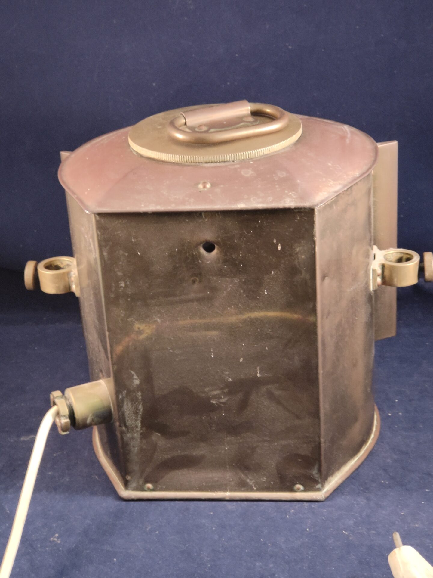 Antieke koperen scheepslamp stuurboordlamp - Afbeelding 5