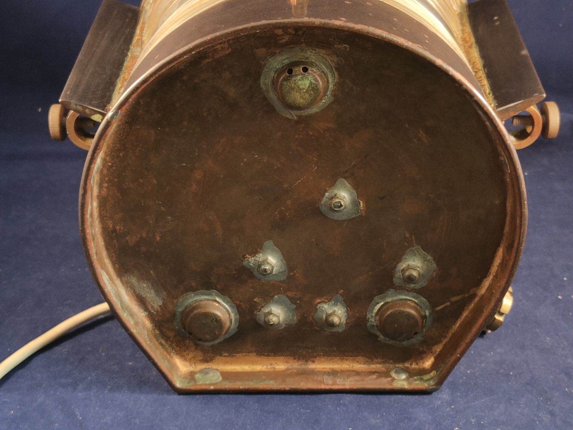 Antieke koperen scheepslamp stuurboordlamp - Afbeelding 8