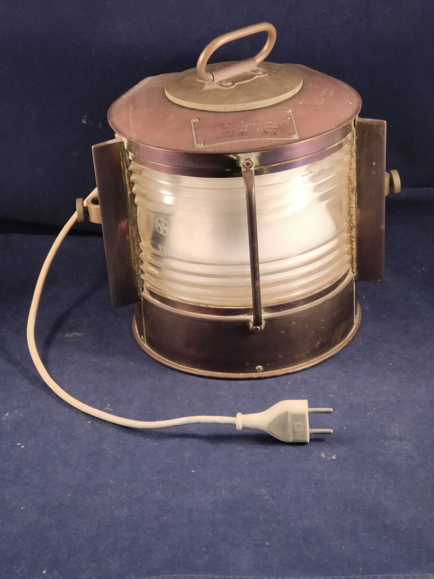 Antieke koperen scheepslamp stuurboordlamp - Afbeelding 9