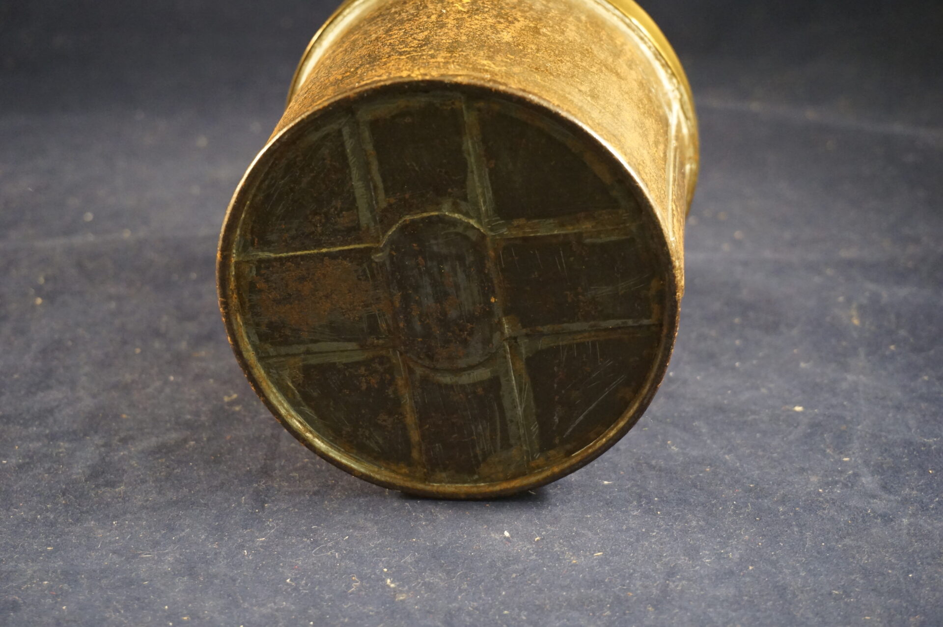 Brocante metalen kopmaat maatbeker 1 liter - Afbeelding 3