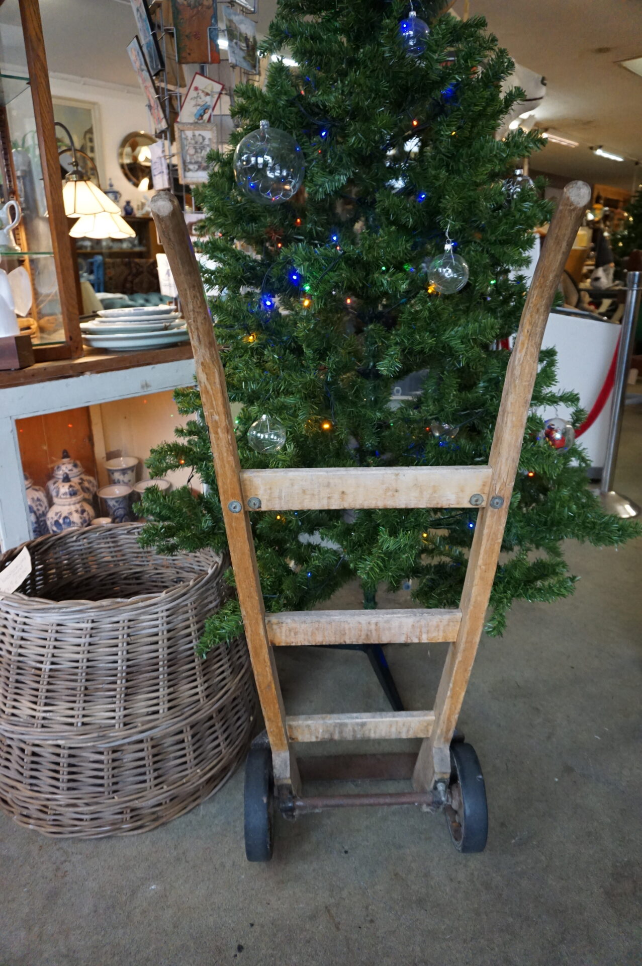 Antieke houten steekwagen - Afbeelding 5