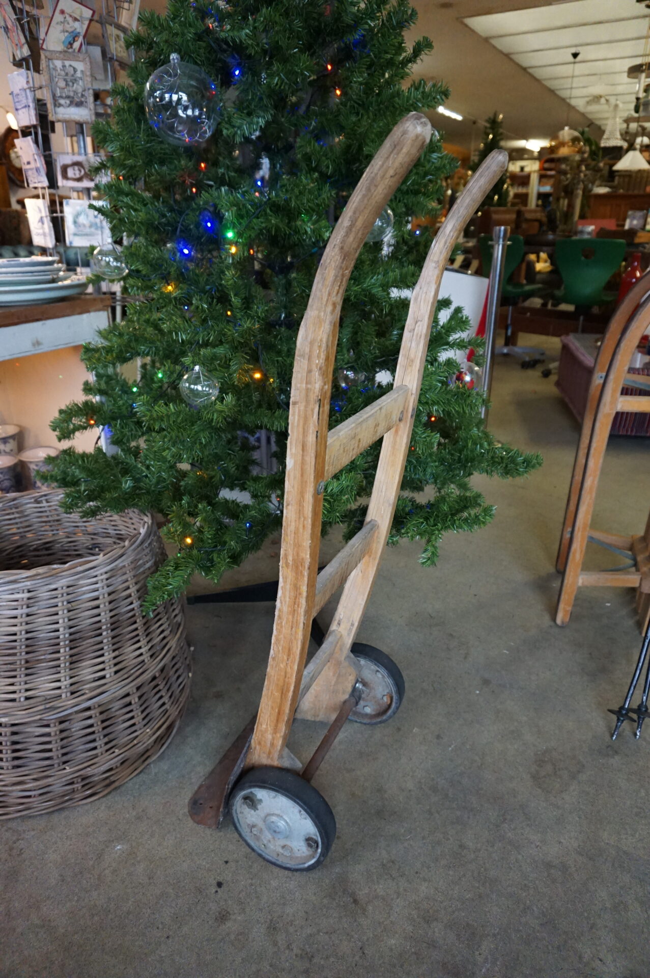 Antieke houten steekwagen - Afbeelding 6