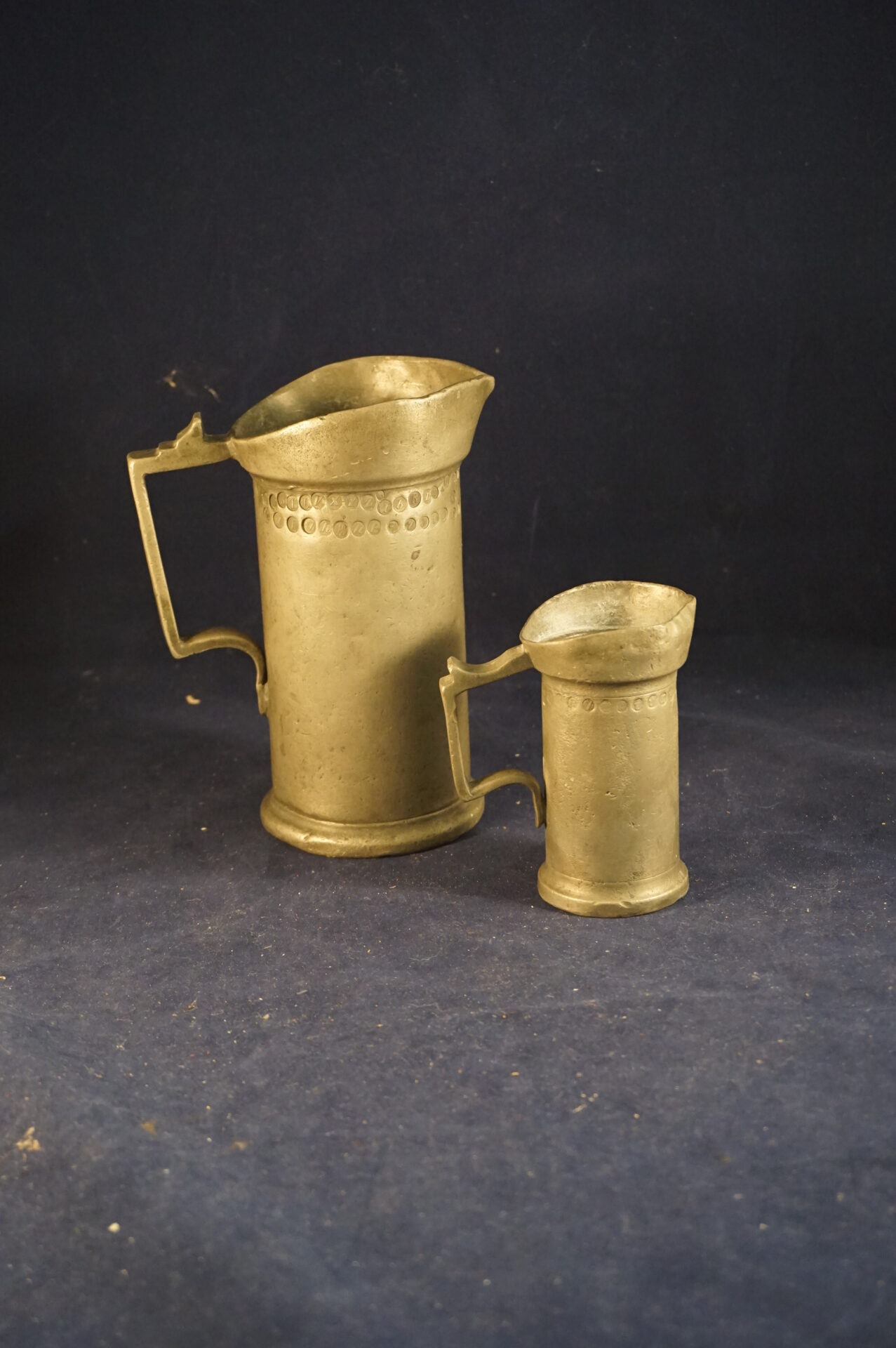 Antieke tinnen maatbekers 2x - Afbeelding 3