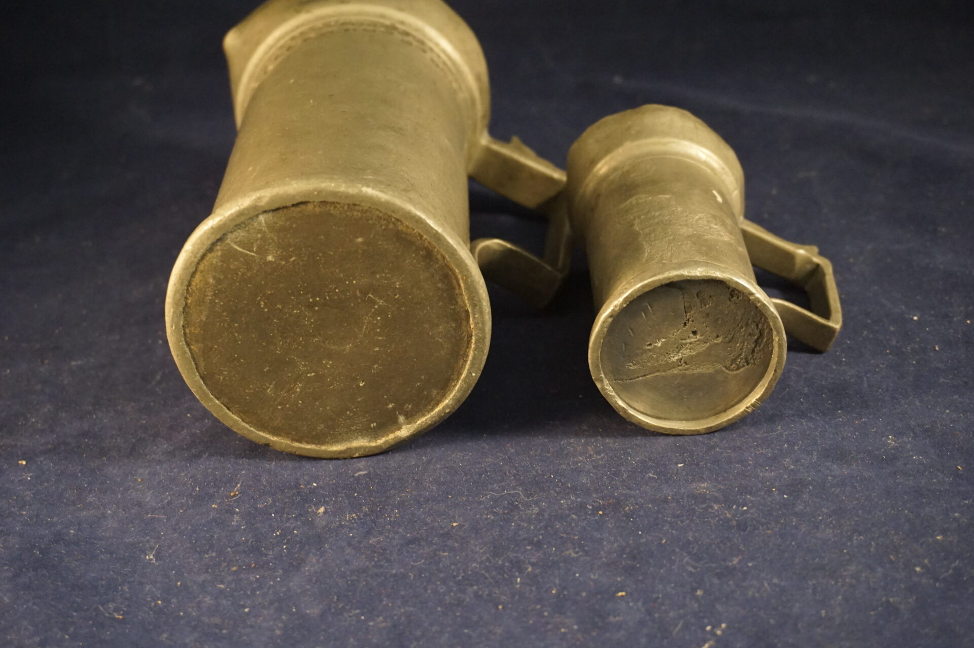 Antieke tinnen maatbekers 2x - Afbeelding 4