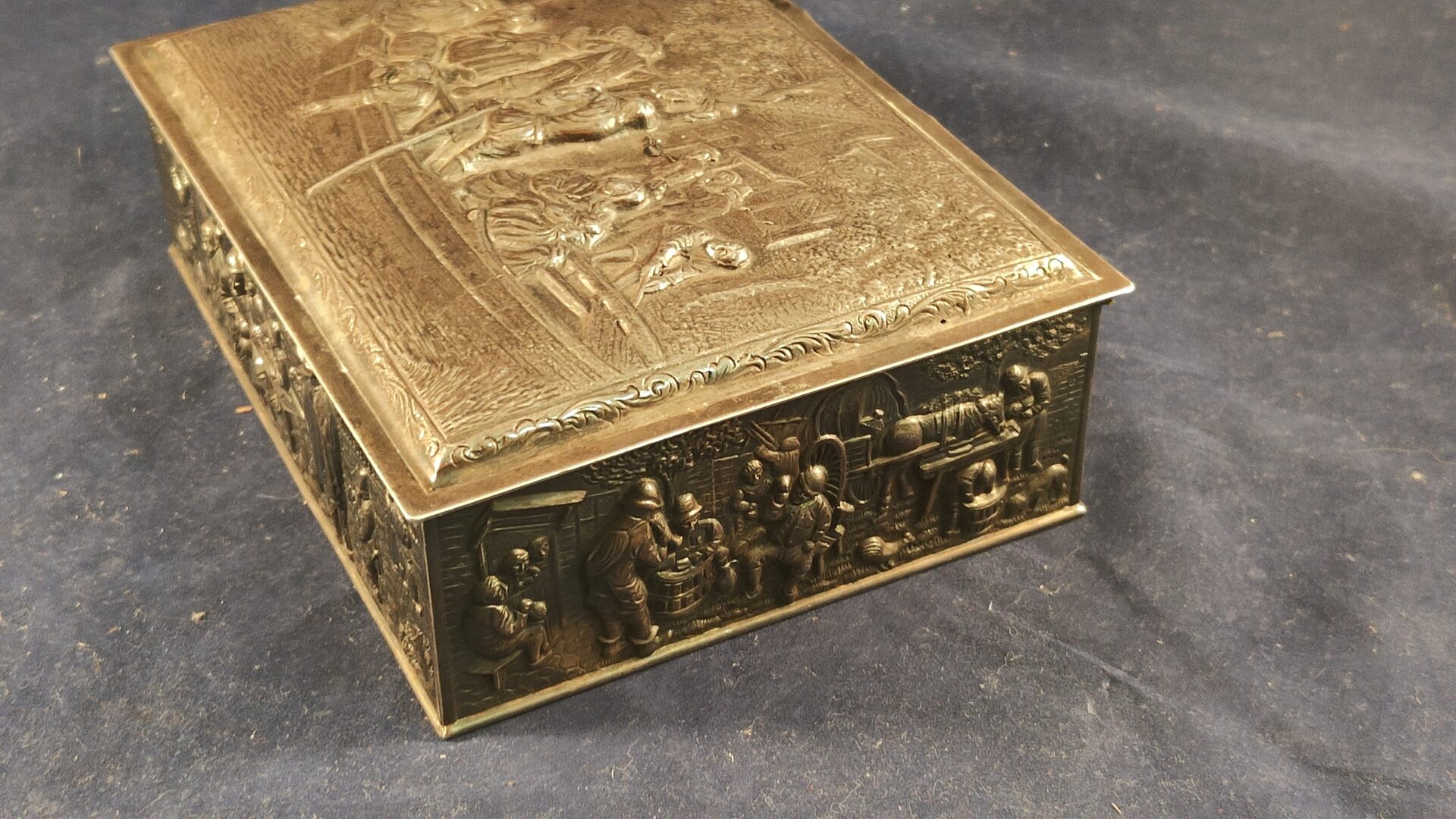 Antieke verzilverde sieradendoos - Afbeelding 4