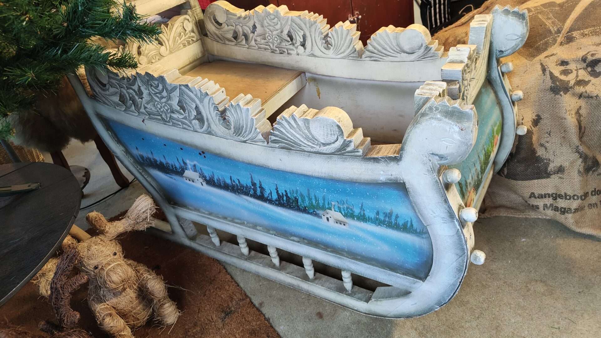 Antieke of vintage barokke arrenslee - Afbeelding 2