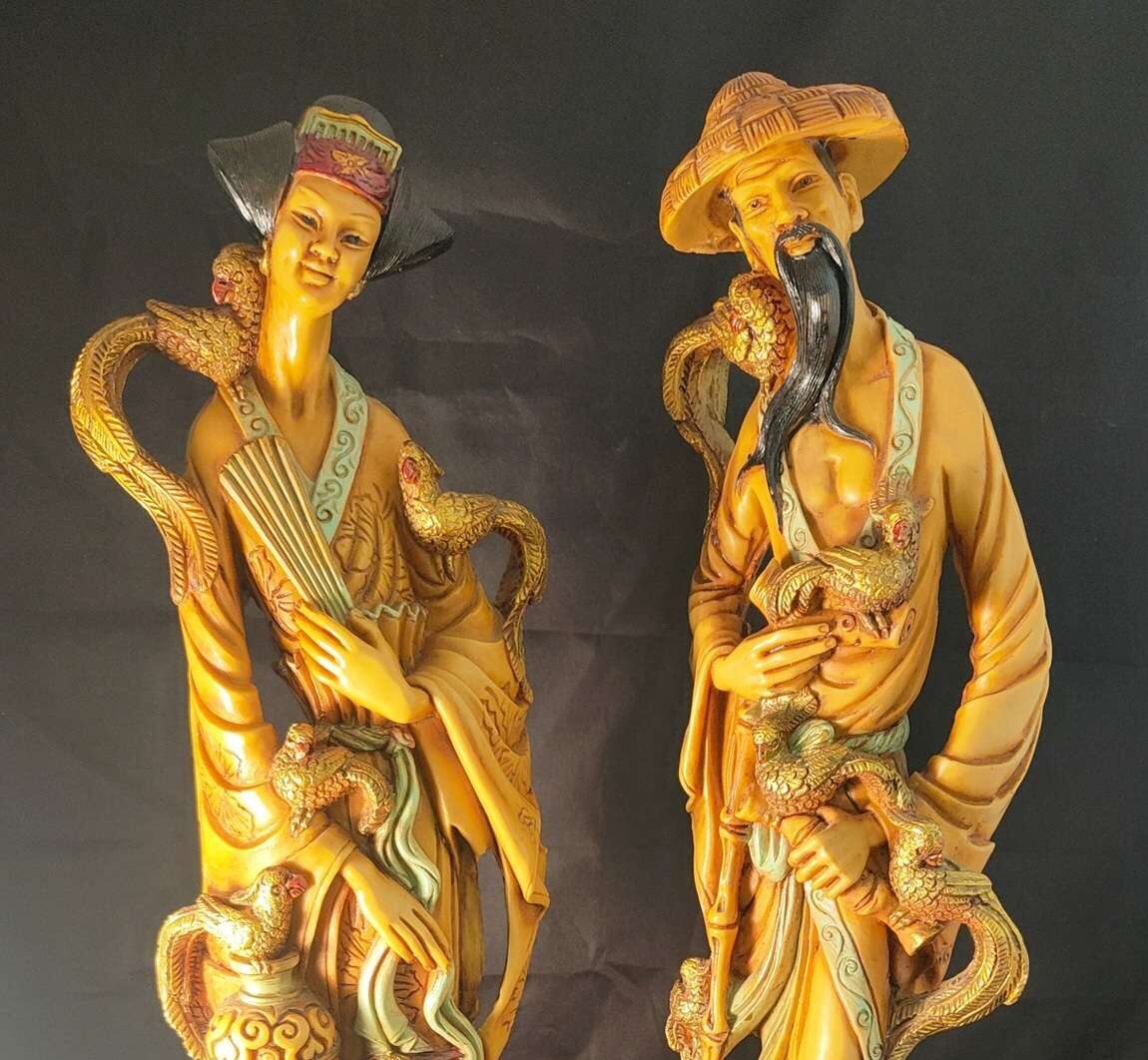 Chinese beelden man en vrouw - Afbeelding 2