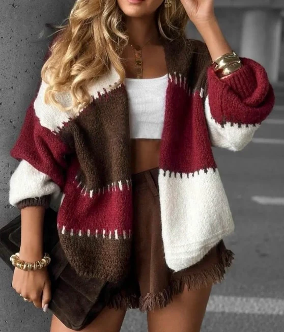 Vest Jessy Multicolor Bordeaux - Afbeelding 2