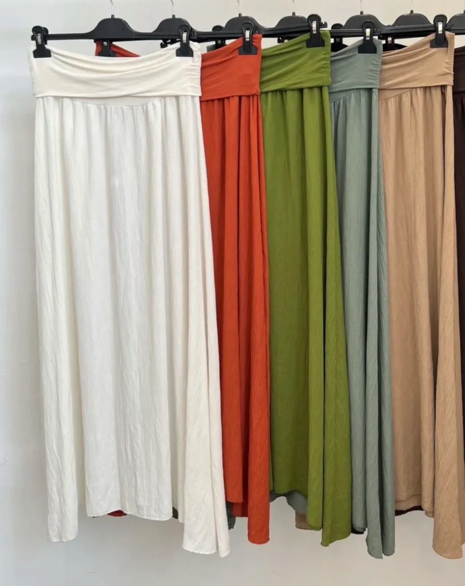 Rok Lang Viscose Groen - Afbeelding 3