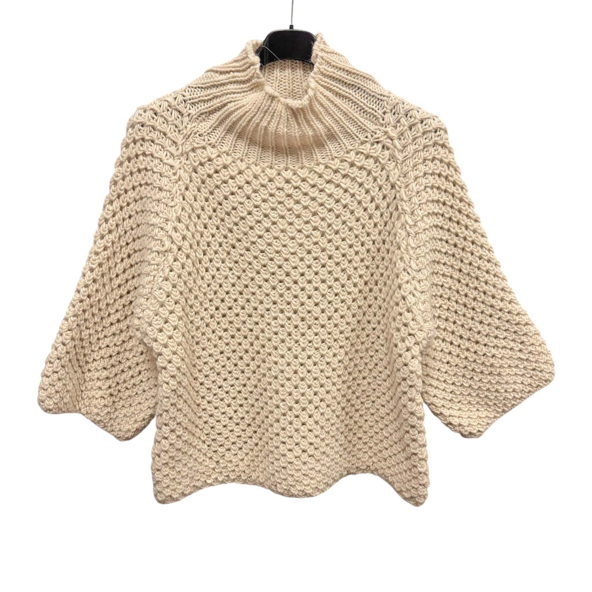 Trui Grofgebreid Turtle Beige - Afbeelding 2