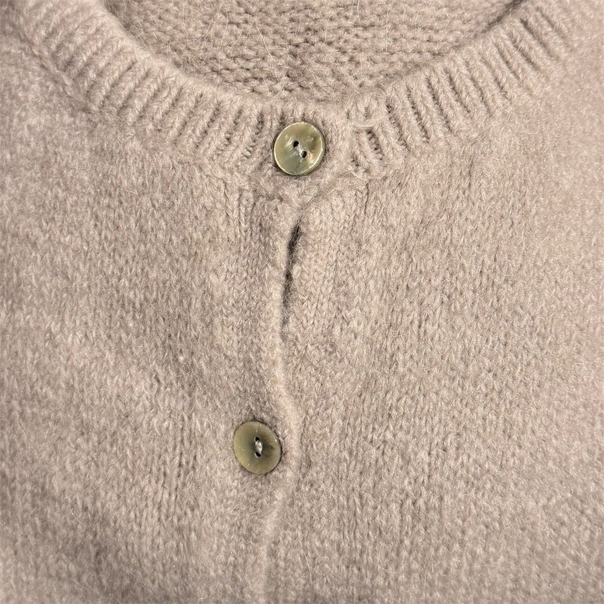 Beauregard Vest Petite Chic Button Beige - Afbeelding 3