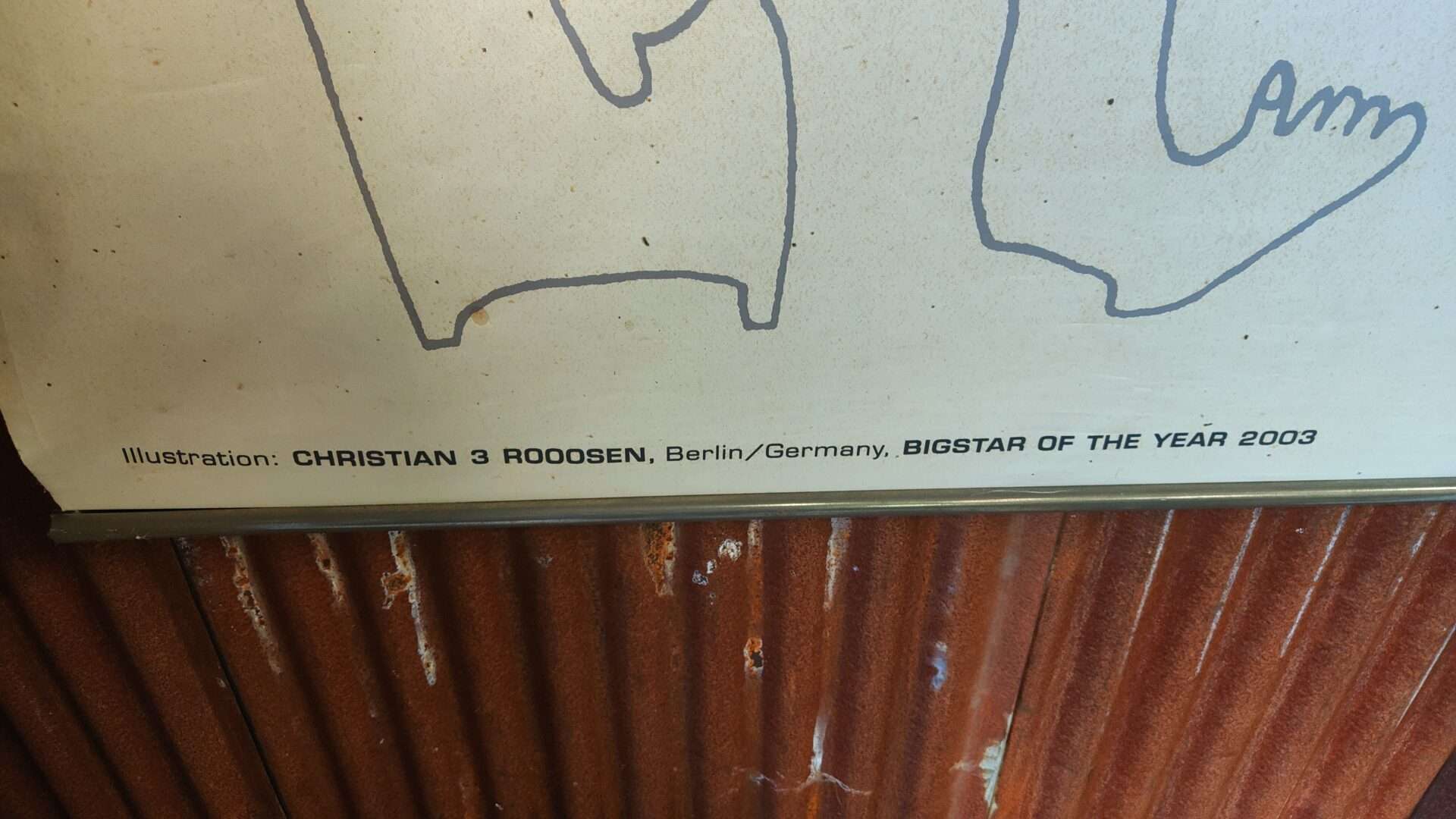 Reclameposter wanddoek voor het spijkerbroekenmerk BIGSTAR - Afbeelding 3