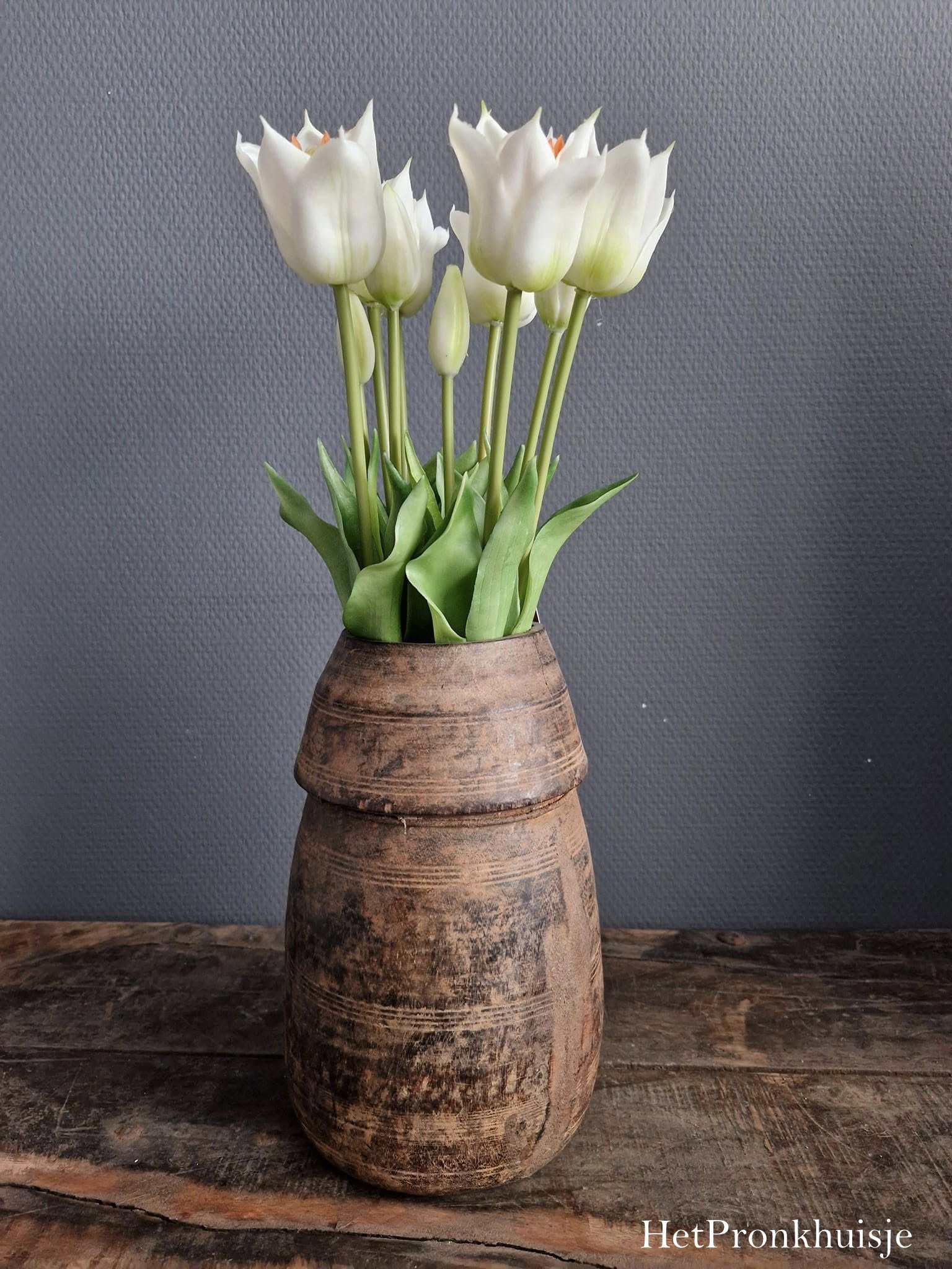 Bos tulpen. Wit. 5 stelen - Afbeelding 2