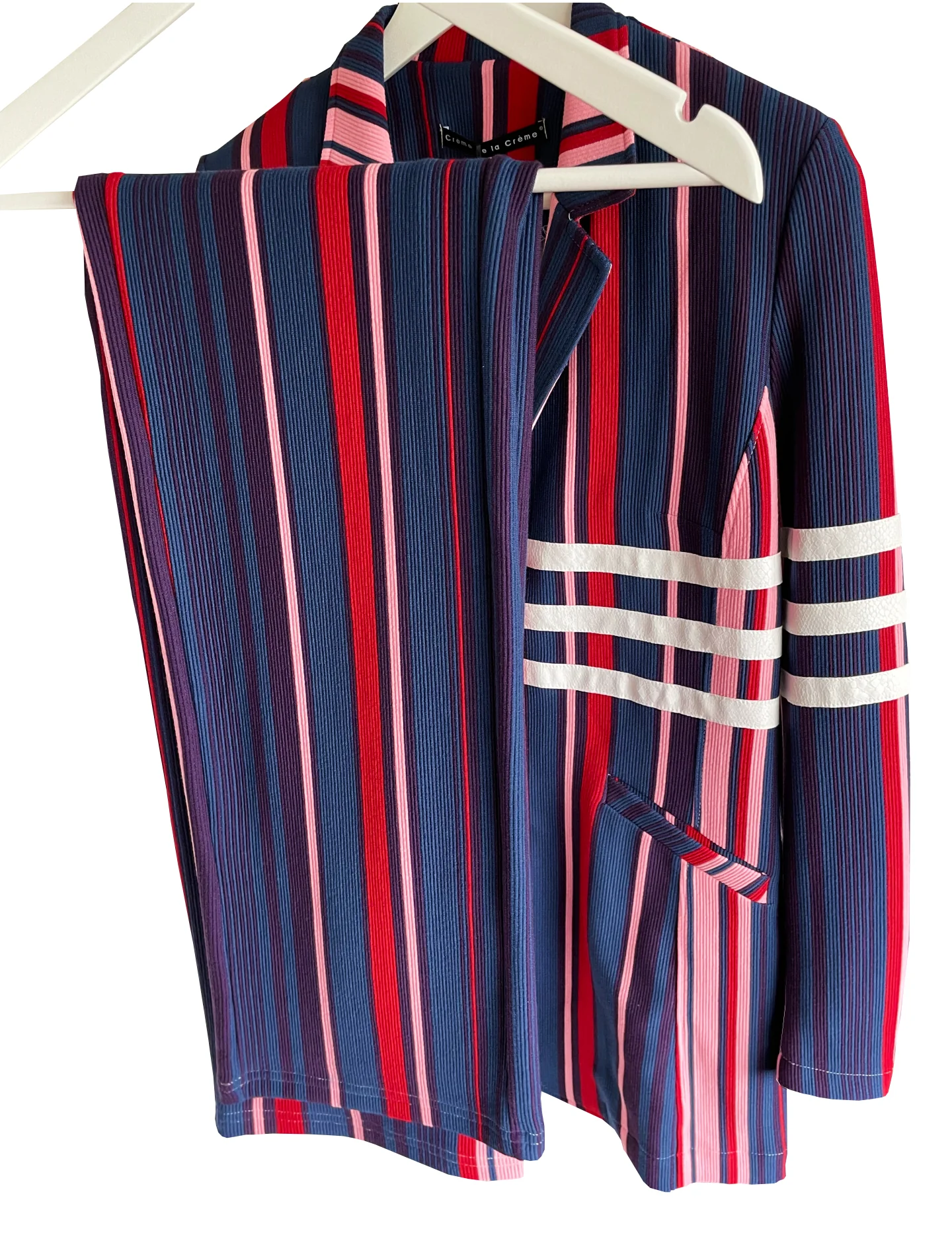 CdlC Blazer Long Striped Red Navy/Off-White - Afbeelding 3