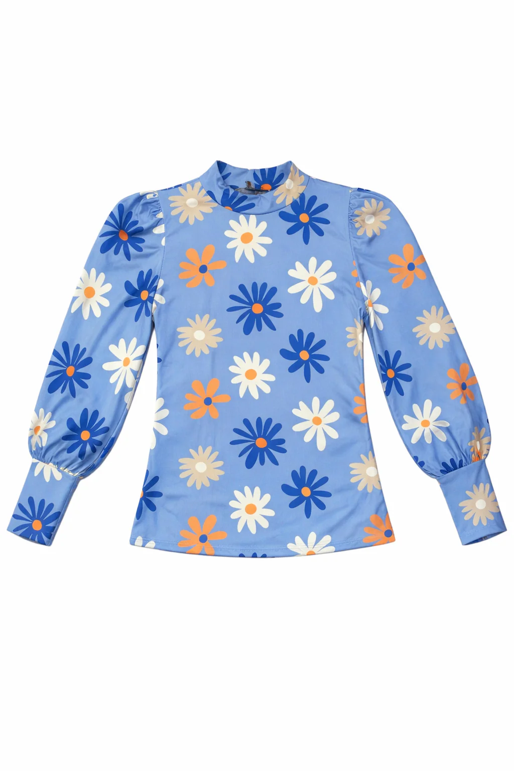 Top Soft Turtle Flower Blue - Afbeelding 2