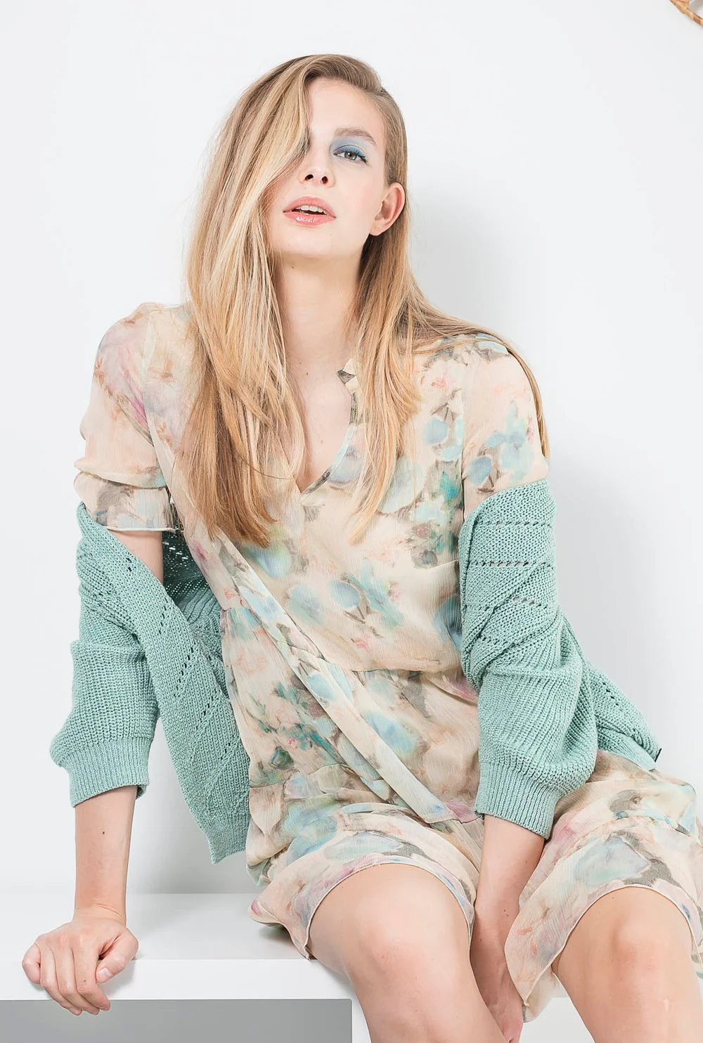 Dame Blanche Cardigan Cagno Suga Pool - Afbeelding 5