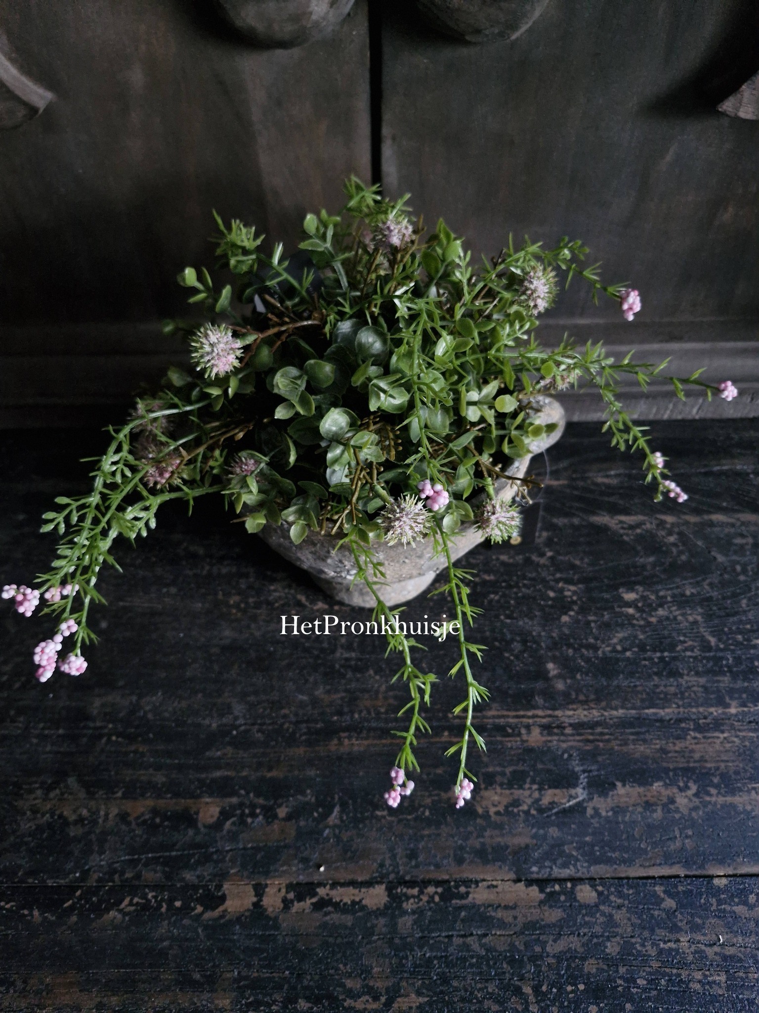 Countryfield. Toef boltoef Tafelstuk. Roze. Klein - Afbeelding 4