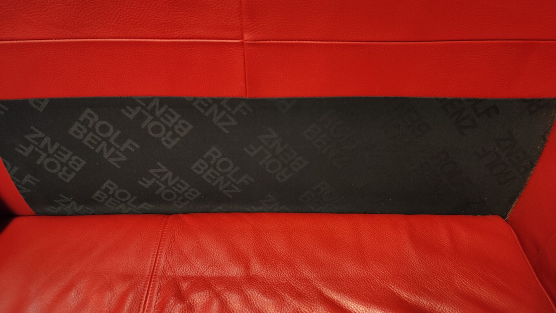 Rolf Benz rechte bank rood leder - Afbeelding 7