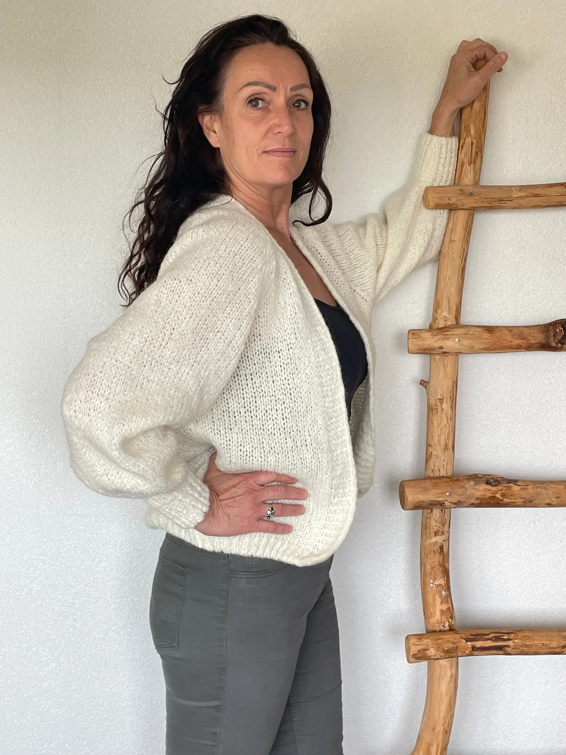 Vest Luxe Raha Ecru - Afbeelding 7