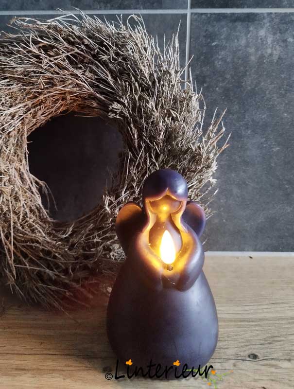 Engel met led zwart - Afbeelding 2