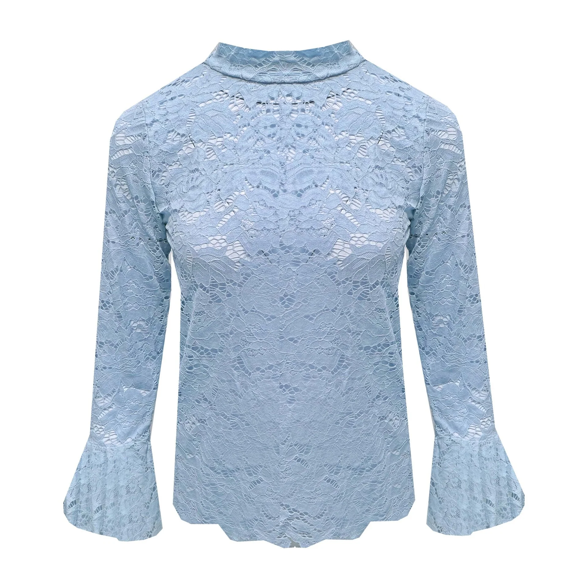 Top Kant Volant Lange Mouw Diverse Kleuren - Afbeelding 5