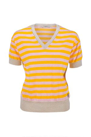 Dame Blanche Top Streep Cari Yellow - Afbeelding 2