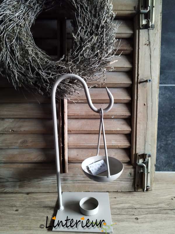 Geurbrander metaal hanger beige - Afbeelding 2