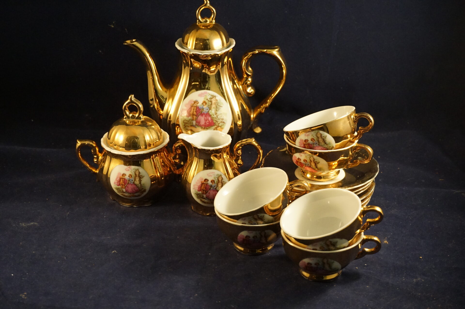 Goude Mokka Marie Antoinette servies - Afbeelding 2