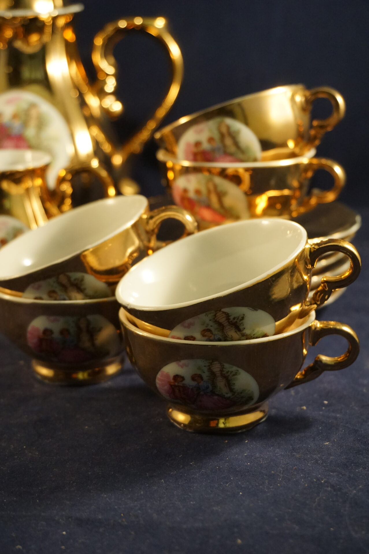 Goude Mokka Marie Antoinette servies - Afbeelding 4