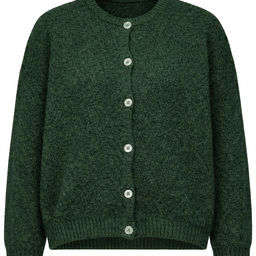 Beauregard Vest Grande Chic Button Kaki - Afbeelding 2