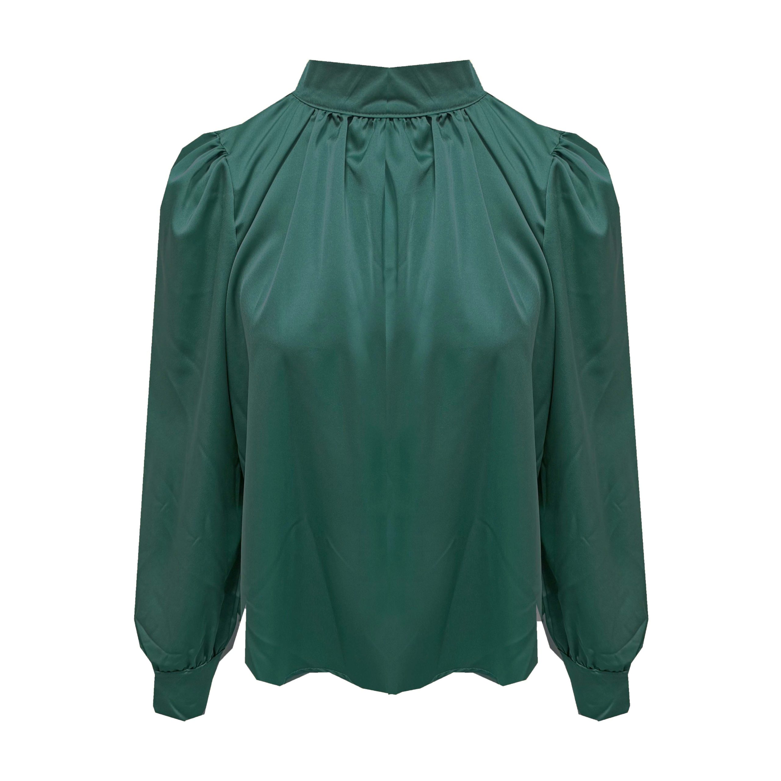 Satijnen Blouse Jayden Groen - Afbeelding 2