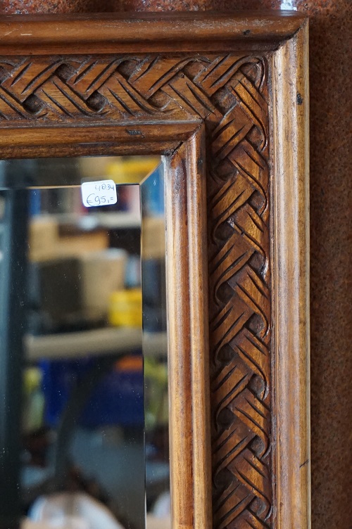 Grote spiegel met massief houten lijst - Afbeelding 5